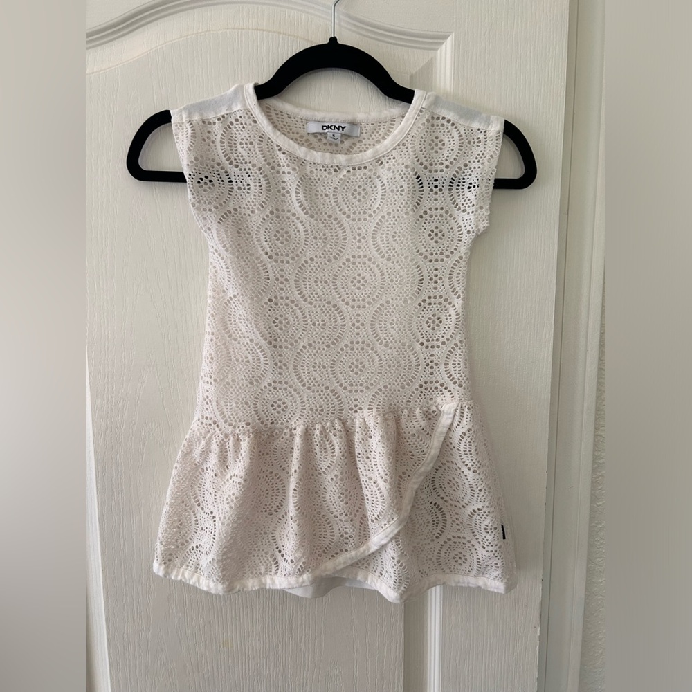DKNY GIRLS DRESS white